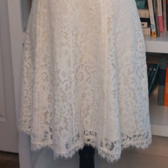 Joie Nicolina White  Mini Dress size Small Eyelash Lace V-Neck - Picture 5 of 14